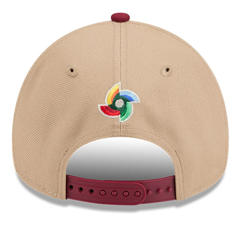 Puerto Rico Light Beige and Red "Salsa" 2026 World Baseball Classic WBC New Era 9FORTY A-Frame Snapback Hat