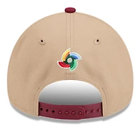 Puerto Rico Light Beige and Red "Salsa" 2026 World Baseball Classic WBC New Era 9FORTY A-Frame Snapback Hat