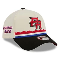 Puerto Rico Chrome and Black Jíbara 2026 World Baseball Classic WBC New Era 9FORTY A-Frame Snapback Hat