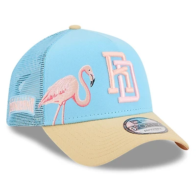 Dominican Republic Flamingo Blue Trucker 2026 World Baseball Classic WBC New Era 9FORTY A-Frame Snapback Hat