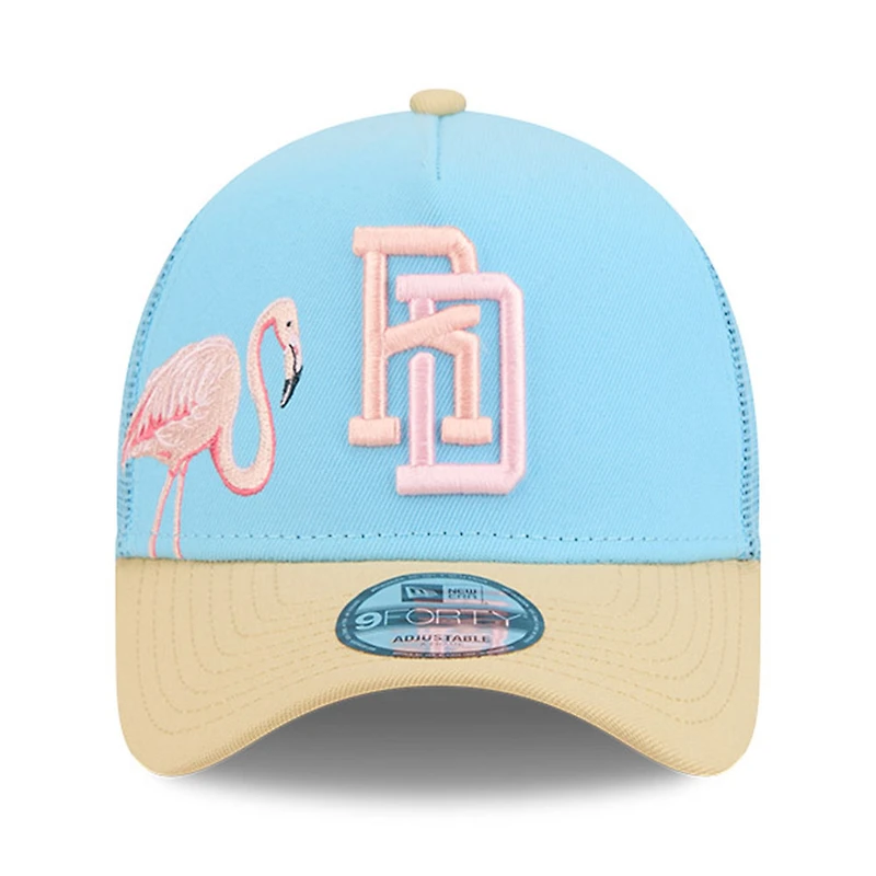 Dominican Republic Flamingo Blue Trucker 2026 World Baseball Classic WBC New Era 9FORTY A-Frame Snapback Hat