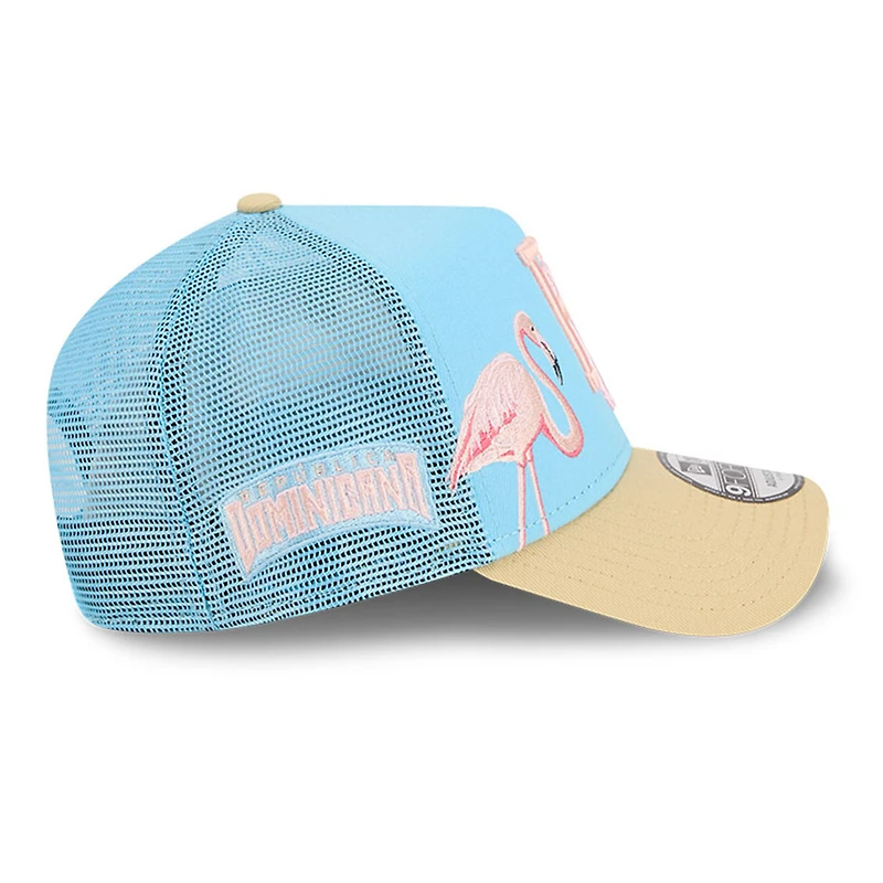 Dominican Republic Flamingo Blue Trucker 2026 World Baseball Classic WBC New Era 9FORTY A-Frame Snapback Hat