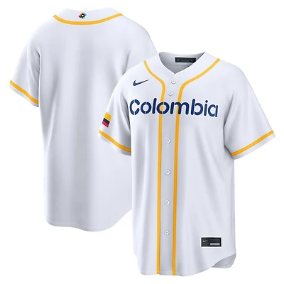 Team Colombia White Blank 2026 World Baseball Classic WBC Nike Home Stadium Jersey