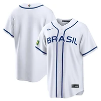 Team Brazil White Blank 2026 World Baseball Classic WBC Nike Home Stadium Jersey