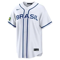 Team Brazil White Blank 2026 World Baseball Classic WBC Nike Home Stadium Jersey