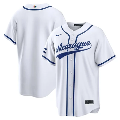 Team Nicaragua White Blank 2026 World Baseball Classic WBC Nike Home Stadium Jersey