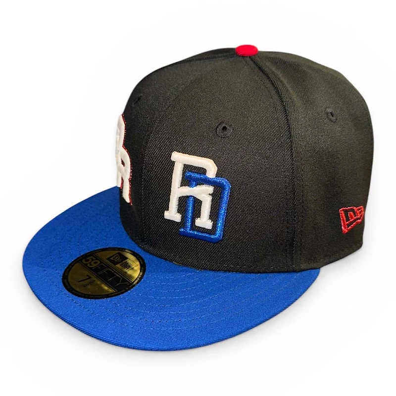 Puerto Rico x Dominican Republic Black and Royal WBC World Baseball Classic New Era 59FIFTY Fitted Hat