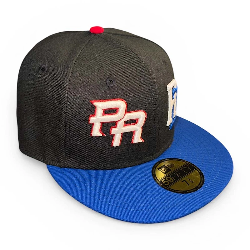 Puerto Rico x Dominican Republic Black and Royal WBC World Baseball Classic New Era 59FIFTY Fitted Hat