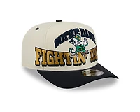 Notre Dame Fighting Irish Chrome and Navy Oversize Arch New Era 9FIFTY A-Frame Snapback Hat