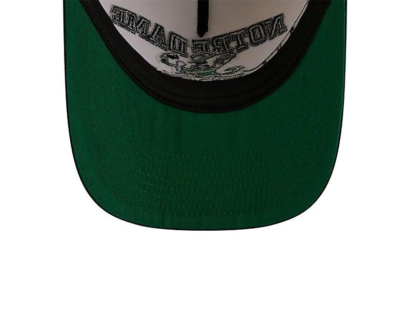 Notre Dame Fighting Irish Chrome and Navy Oversize Arch New Era 9FIFTY A-Frame Snapback Hat