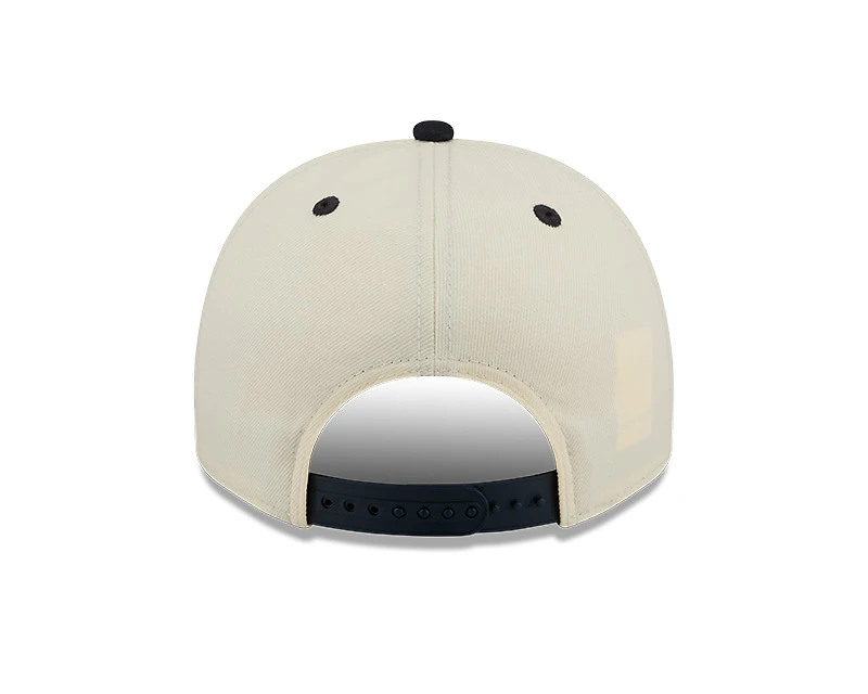 Notre Dame Fighting Irish Chrome and Navy Oversize Arch New Era 9FIFTY A-Frame Snapback Hat