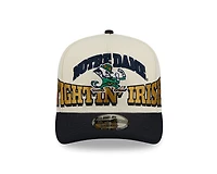Notre Dame Fighting Irish Chrome and Navy Oversize Arch New Era 9FIFTY A-Frame Snapback Hat