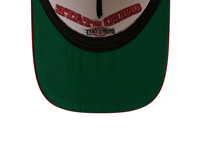 Ohio State Buckeyes Chrome and Red Oversize Arch New Era 9FIFTY A-Frame Snapback Hat