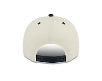 Michigan Wolverines Chrome and Navy Oversize Arch New Era 9FIFTY A-Frame Snapback Hat