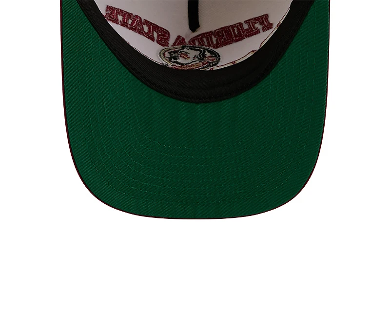 Florida State Seminoles Chrome and Garnet Oversize Arch New Era 9FIFTY A-Frame Snapback Hat