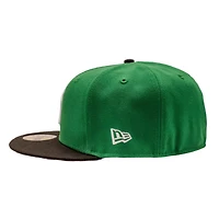 New York Yankees Green and Black Subway Series Patch Grey UV Era 59FIFTY Fitted Hat