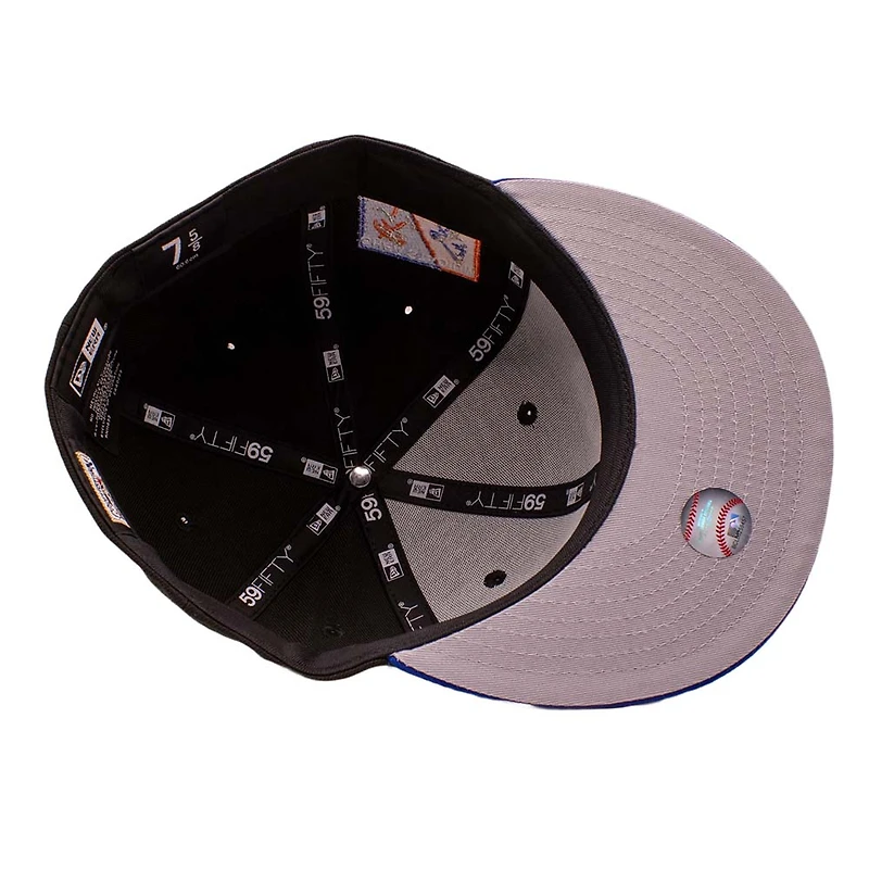 New York Mets Black 40th Anniversary of Shea Stadium Patch Grey UV Era 59FIFTY Fitted Hat