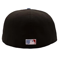 Los Angeles Angels Black 50th Anniversary Patch Grey UV New Era 59FIFTY Fitted Hat