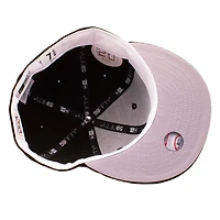 Los Angeles Angels Black 50th Anniversary Patch Grey UV New Era 59FIFTY Fitted Hat