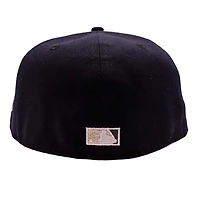 New York Yankees Navy Grafitti Logo Old Stadium Patch Grey UV Era 59Fifty Fitted Hat