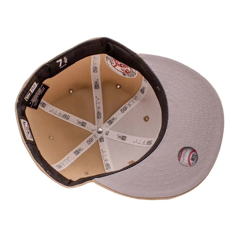 New York Yankees Khaki Rose 1949 World Series Patch Grey UV Era 59FIFTY Fitted Hat