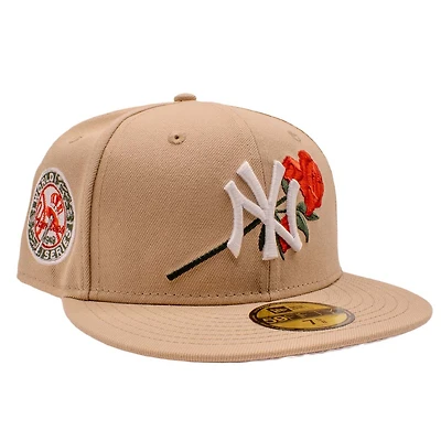 New York Yankees Khaki Rose 1949 World Series Patch Grey UV Era 59FIFTY Fitted Hat