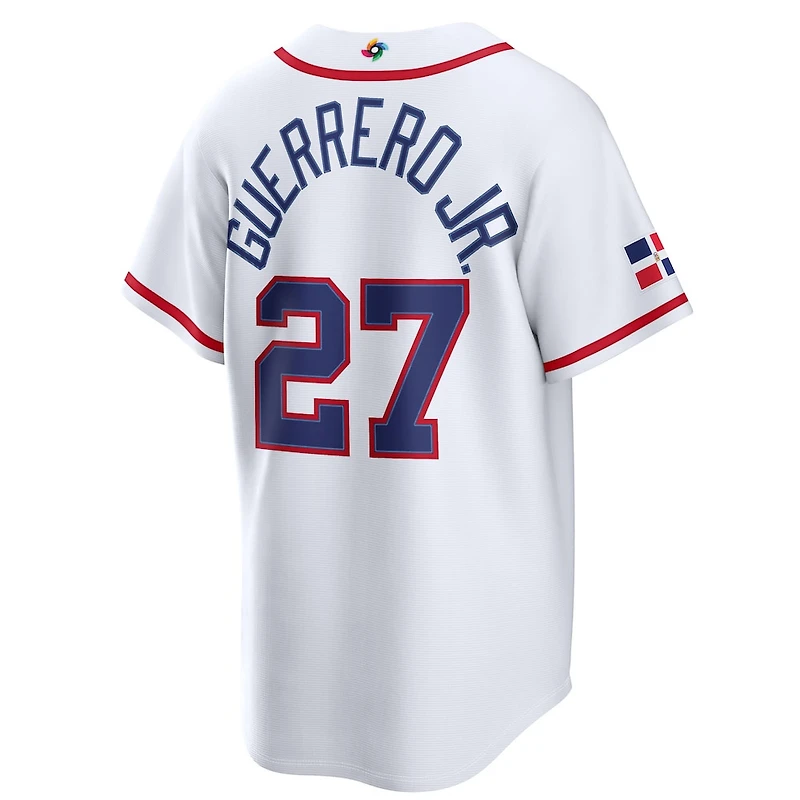 Dominican Republic Vladimir Guerrero Jr. White 2026 World Baseball Classic WBC Nike Home Stadium Jersey