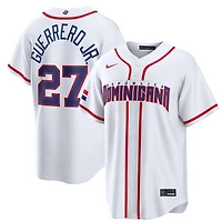 Dominican Republic Vladimir Guerrero Jr. White 2026 World Baseball Classic WBC Nike Home Stadium Jersey