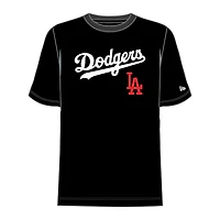 Los Angeles Dodgers Black Script Red LA New Era T-Shirt