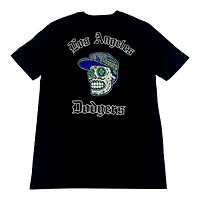 Los Angeles Dodgers Black Old English Sugar Skull New Era T-Shirt