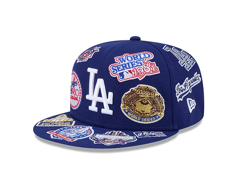 Los Angeles Dodgers Patches All Over New Era 59FIFTY Fitted Hat
