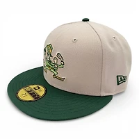 Notre Dame Fighting Irish Stone and Green Gold UV NCAA New Era 59FIFTY Fitted Hat