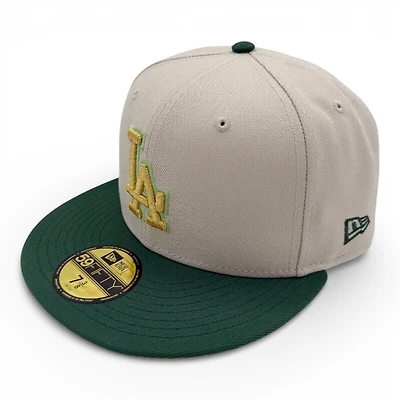 Los Angeles Dodgers Stone and Green Gold UV New Era 59FIFTY Fitted Hat
