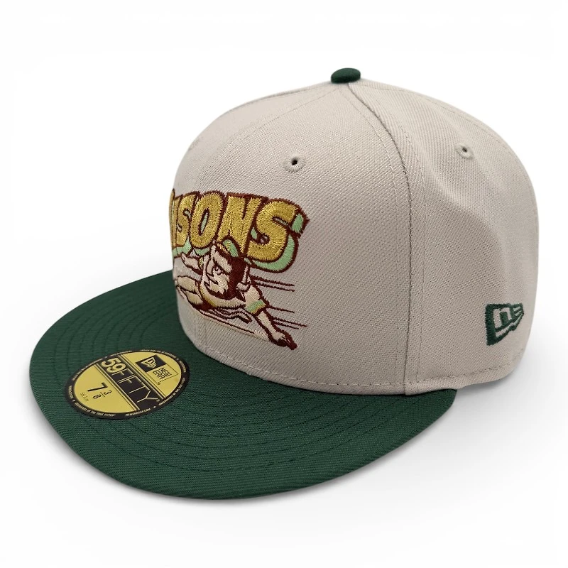 Buffalo Bisons Stone and Green Gold UV New Era 59FIFTY Fitted Hat