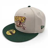 Buffalo Bisons Stone and Green Gold UV New Era 59FIFTY Fitted Hat