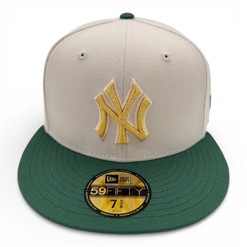 New York Yankees Stone and Green NYFD Patch Gold UV Era 59FIFTY Fitted Hat