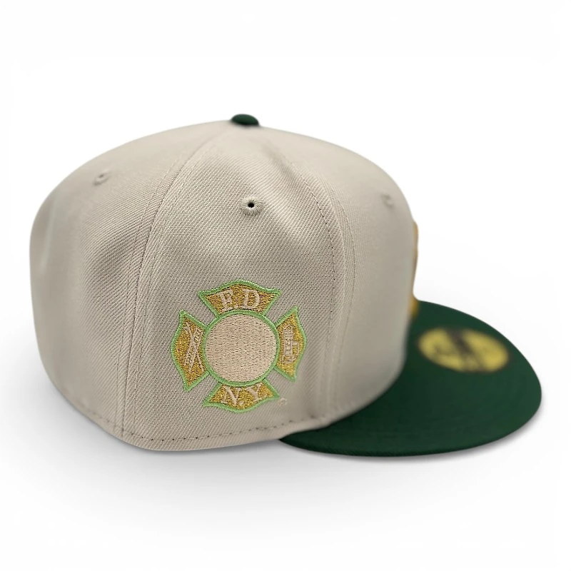 New York Yankees Stone and Green NYFD Patch Gold UV Era 59FIFTY Fitted Hat