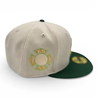 New York Yankees Stone and Green NYFD Patch Gold UV Era 59FIFTY Fitted Hat