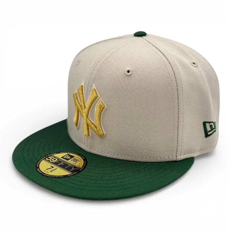 New York Yankees Stone and Green NYFD Patch Gold UV Era 59FIFTY Fitted Hat