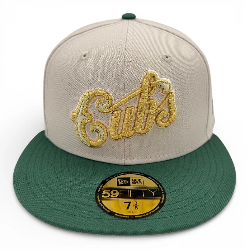 Chicago Cubs Stone and Green Gold UV New Era 59FIFTY Fitted Hat