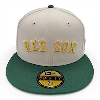 Boston Red Sox Stone and Green Gold UV New Era 59FIFTY Fitted Hat