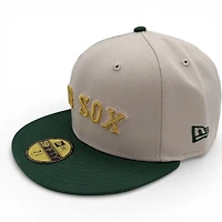 Boston Red Sox Stone and Green Gold UV New Era 59FIFTY Fitted Hat