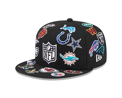 NFL Black Patches All Over New Era 59FIFTY Fitted Hat