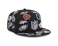 NFL Black Patches All Over New Era 59FIFTY Fitted Hat