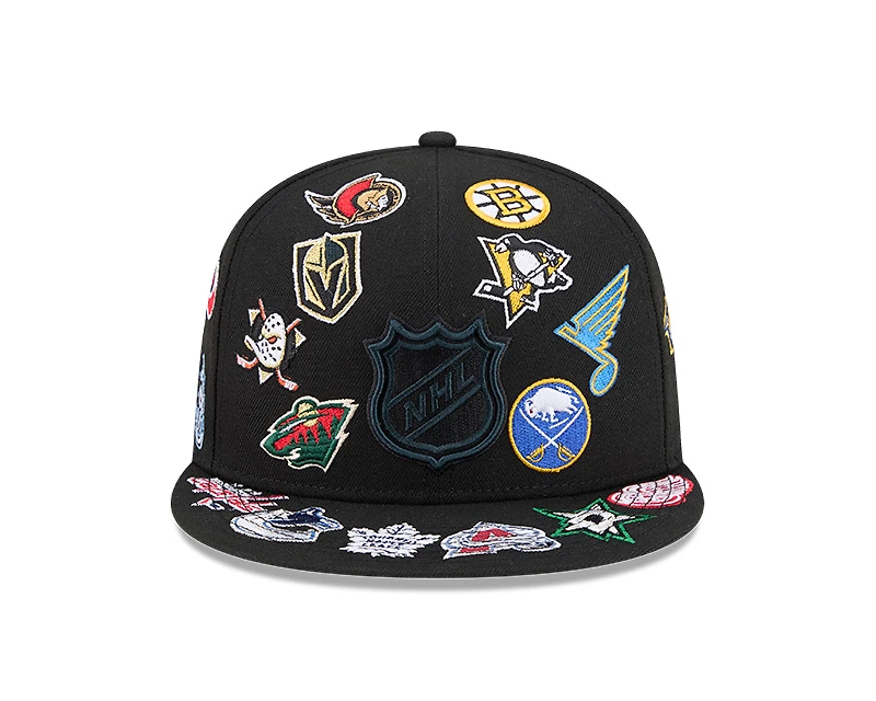 NHL Black Patches All Over New Era 59FIFTY Fitted Hat