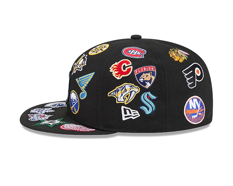 NHL Black Patches All Over New Era 59FIFTY Fitted Hat