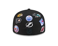 NHL Black Patches All Over New Era 59FIFTY Fitted Hat