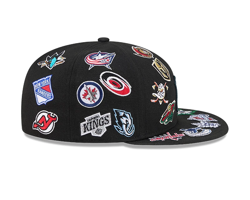 NHL Black Patches All Over New Era 59FIFTY Fitted Hat