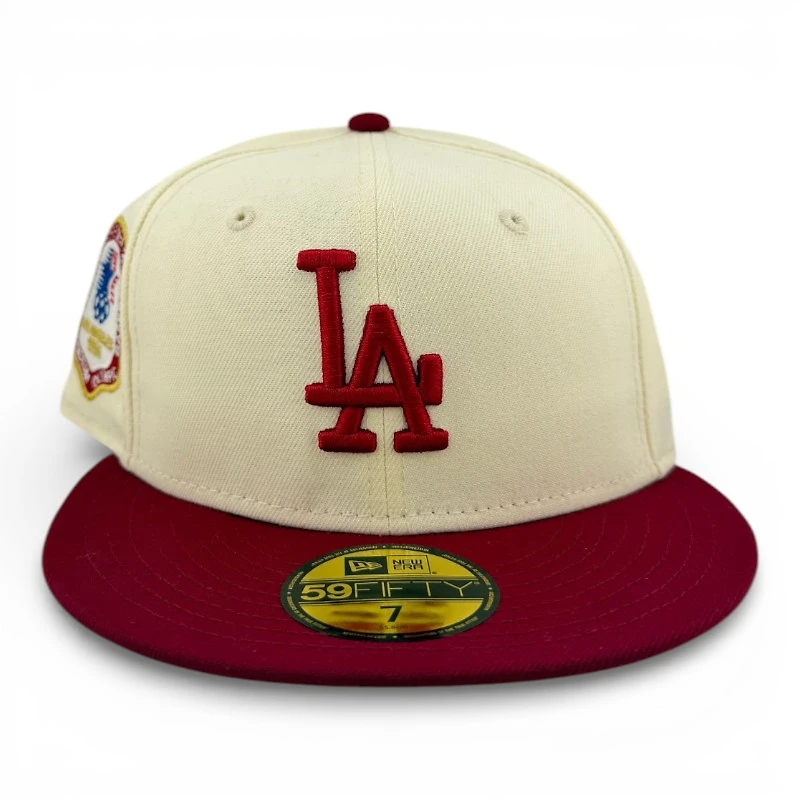 Los Angeles Dodgers Chrome and Red 1984 Olympic Patch Grey UV New Era 59FIFTY Fitted Hat
