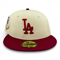 Los Angeles Dodgers Chrome and Red 1984 Olympic Patch Grey UV New Era 59FIFTY Fitted Hat